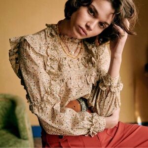 NEW Sezane Emmy Blouse